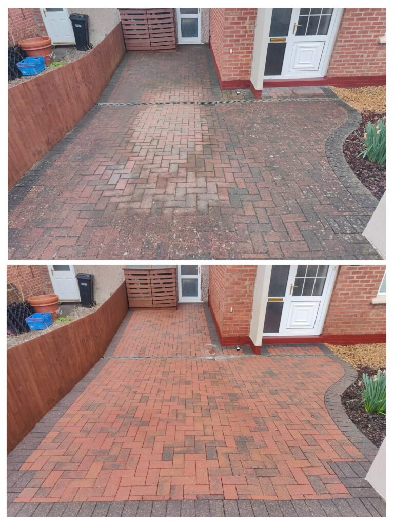 Driveway cleaning by pressure washing in Keynsham