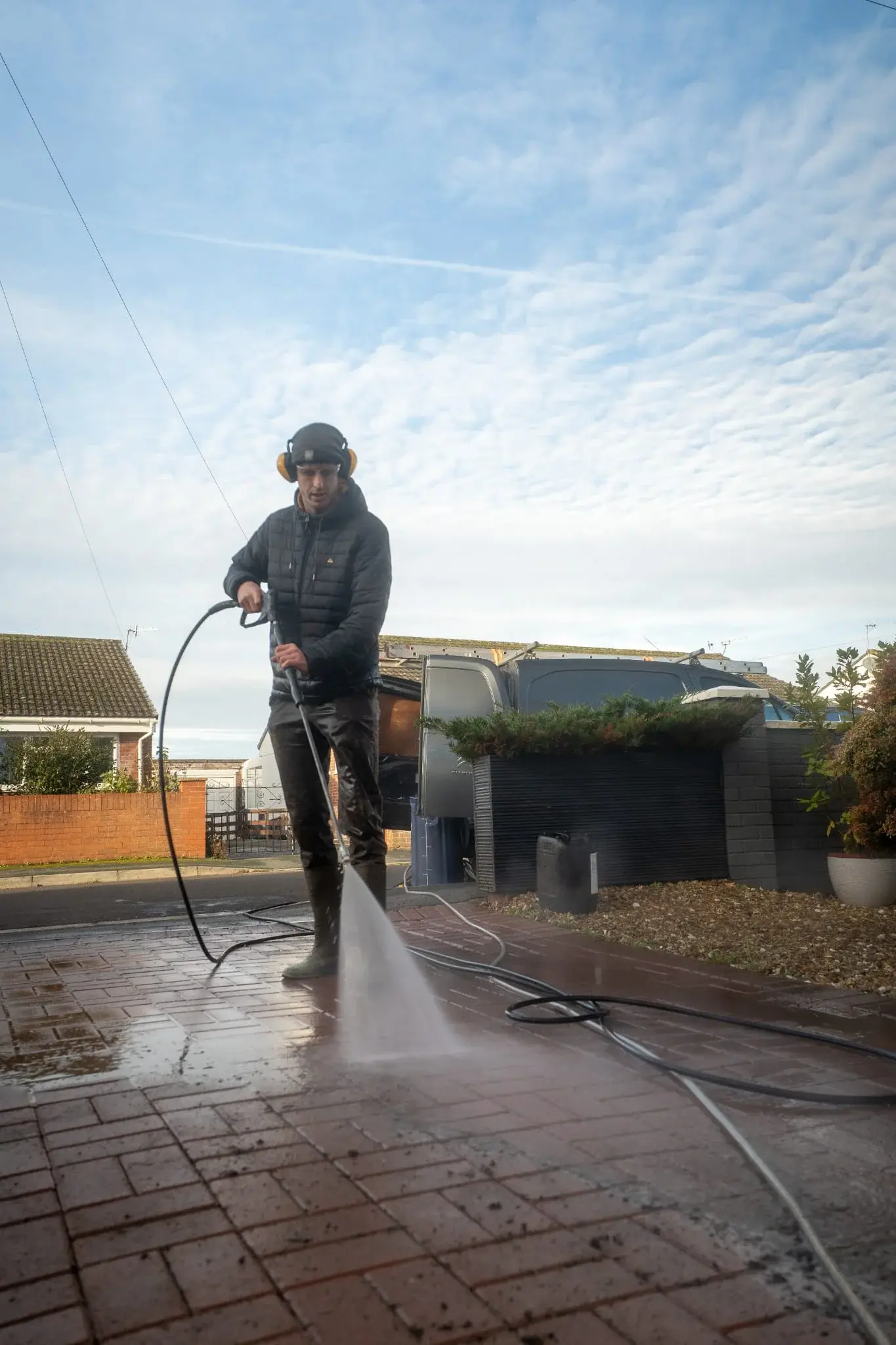 Business Owner Pressure Washing