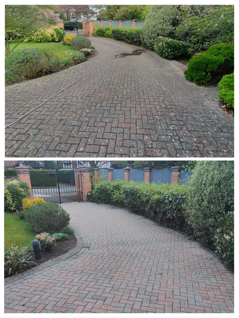 Large driveway pressure washed in henleaze- great results